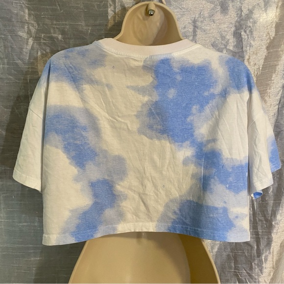 Y-R Angels crop top “CONFESSION” tie dye SZ M GUC, oversized cloud pattern - Picture 3 of 9